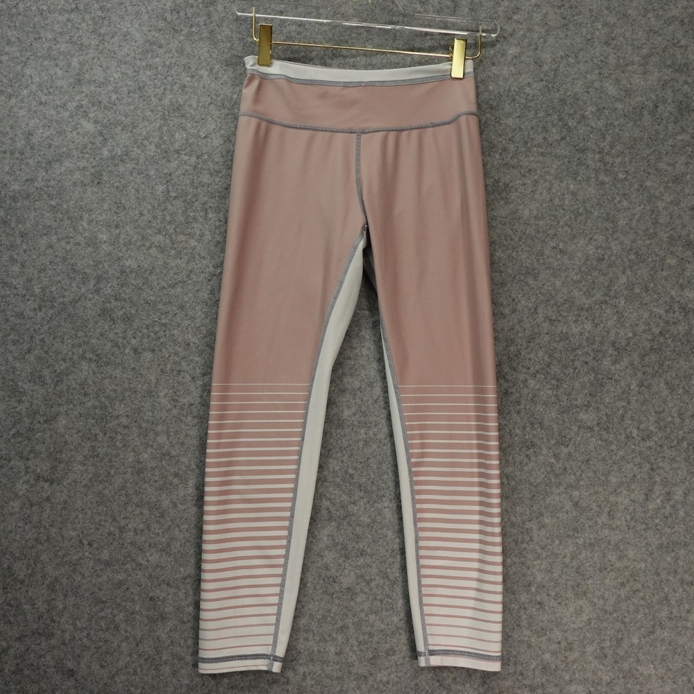 Balletcore Active Leggings Womens SMALL Soft Pink Stripe Pilates ALLFENIX 25x23